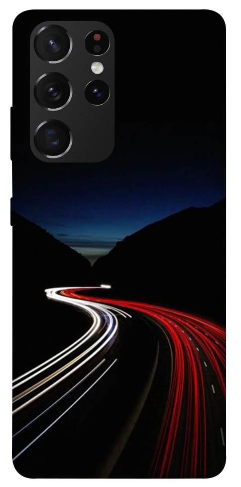 Чехол Красно-белая дорога для Galaxy S21 Ultra