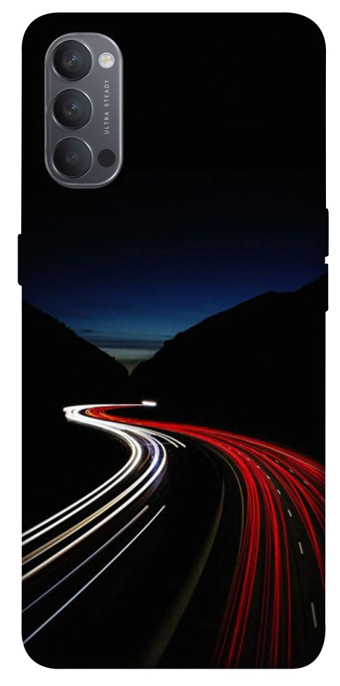 Чехол Красно-белая дорога для Oppo Reno 4