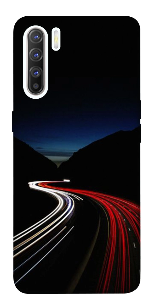 Чехол Красно-белая дорога для Oppo Reno 3
