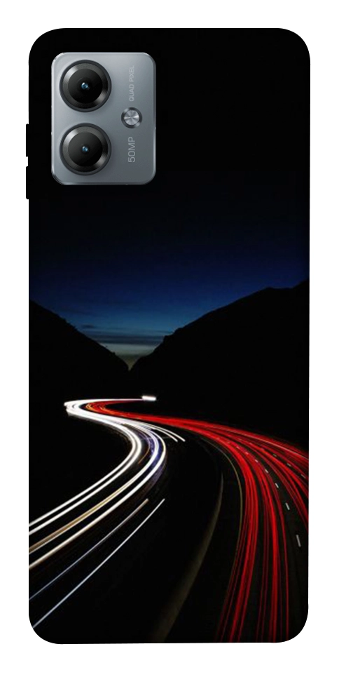 Чехол Красно-белая дорога для Motorola Moto G14