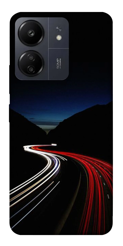 Чехол Красно-белая дорога для Xiaomi Poco C65