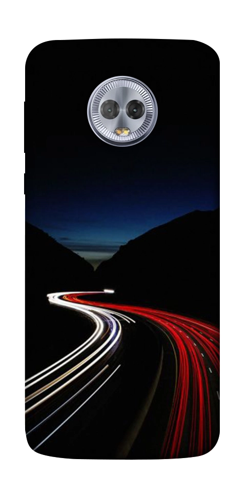Чехол Красно-белая дорога для Motorola Moto G6 Plus