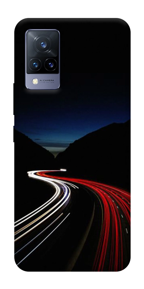Чехол Красно-белая дорога для Vivo V21