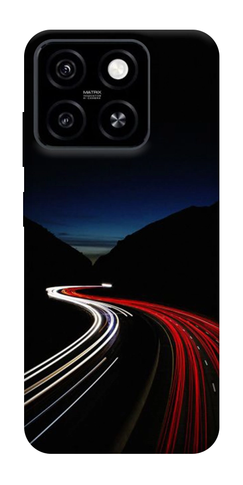 Чехол Красно-белая дорога для ZTE Blade A55 4G