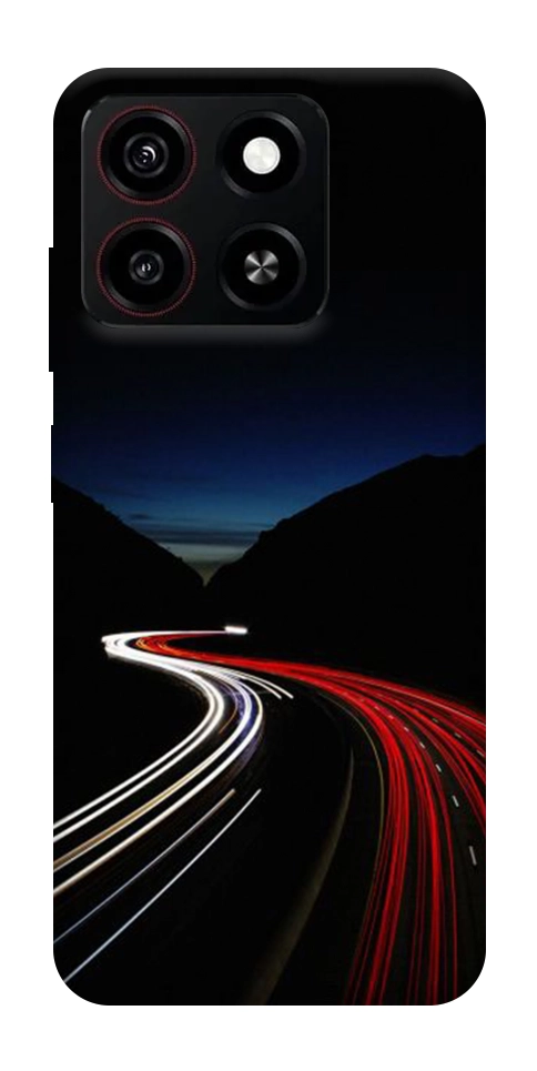 Чехол Красно-белая дорога для ZTE Blade A35 4G