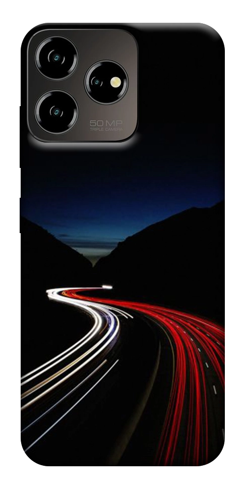 Чехол Красно-белая дорога для ZTE Blade V50 Design 4G