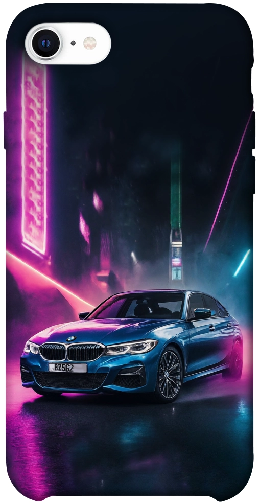 Чехол Неоновое BMW для iPhone SE (2020)