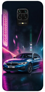 Чехол Неоновое BMW для Xiaomi Redmi Note 9 Pro