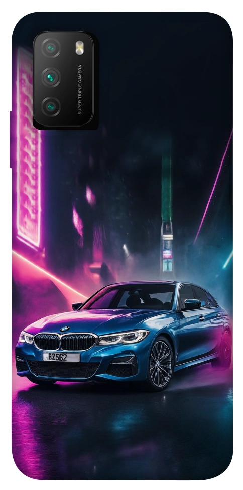 Чехол Неоновое BMW для Xiaomi Poco M3