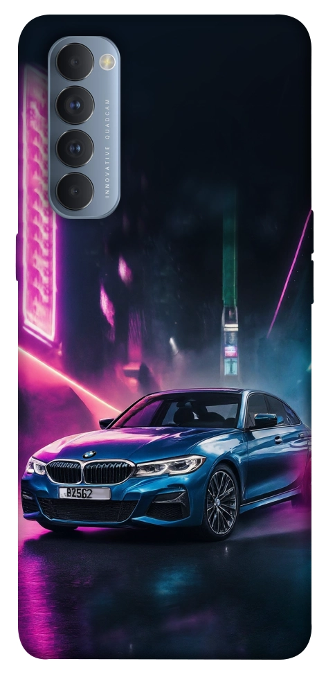 Чехол Неоновое BMW для Oppo Reno 4 Pro