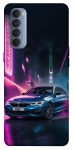 Чехол Неоновое BMW для Oppo Reno 4 Pro