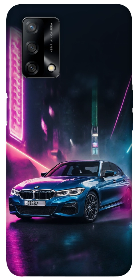 Чехол Неоновое BMW для Oppo A74 4G
