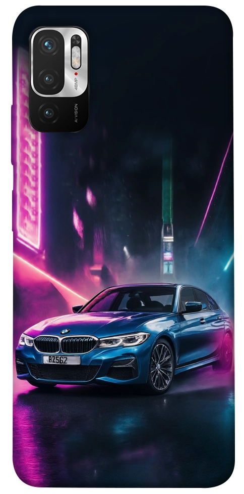 Чехол Неоновое BMW для Xiaomi Redmi Note 10 5G