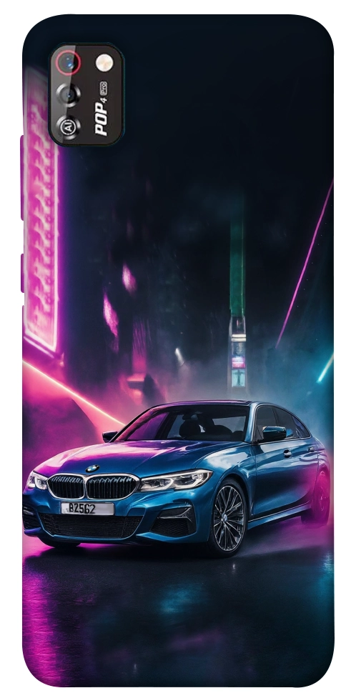 Чехол Неоновое BMW для TECNO POP 4 Pro