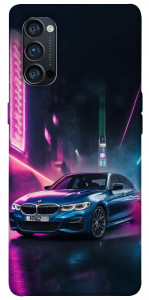 Чехол Неоновое BMW для Oppo Reno 4 Pro 5G