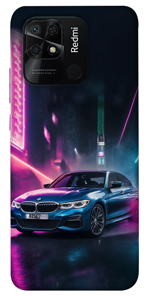 Чехол Неоновое BMW для Xiaomi Redmi 10C