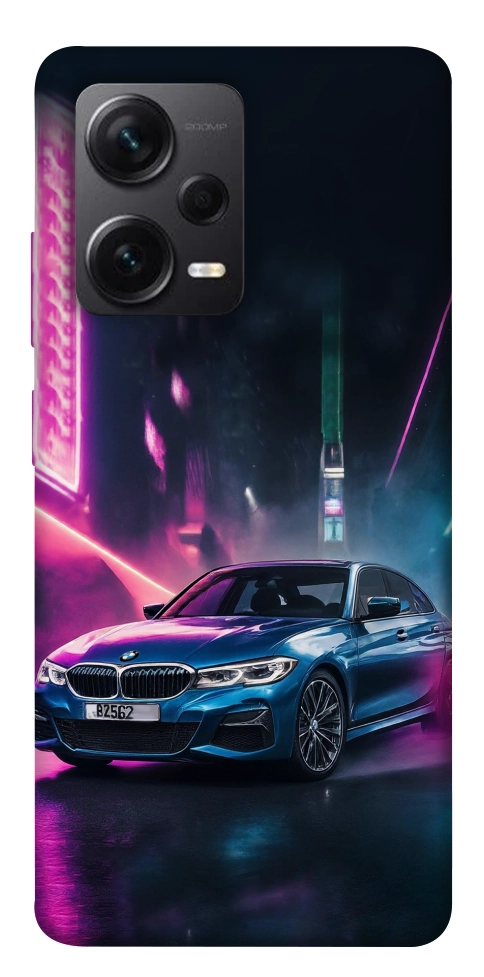 Чехол Неоновое BMW для Xiaomi Redmi Note 12 Pro 5G