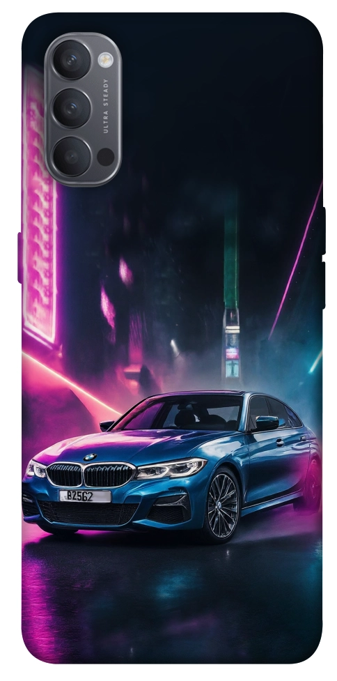 Чехол Неоновое BMW для Oppo Reno 4