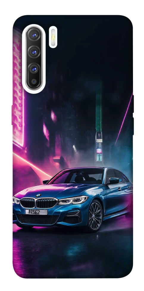 Чехол Неоновое BMW для Oppo Reno 3