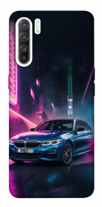 Чехол Неоновое BMW для Oppo Reno 3
