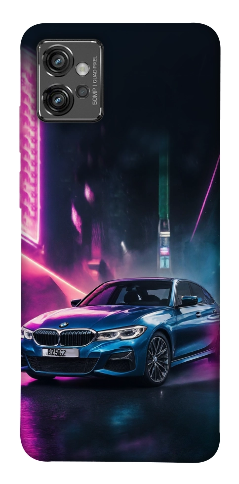 Чехол Неоновое BMW для Motorola Moto G32