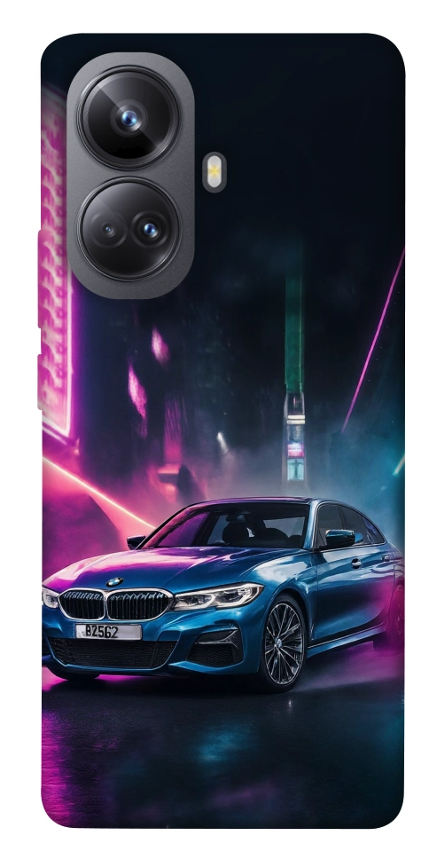 Чехол Неоновое BMW для Realme 10 Pro+