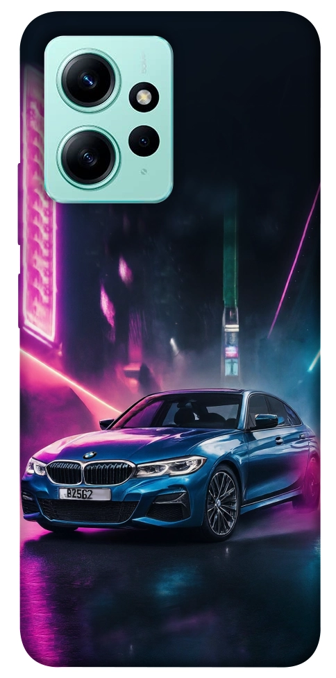 Чехол Неоновое BMW для Xiaomi Redmi Note 12 4G