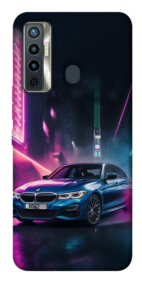 Чехол Неоновое BMW для TECNO Camon 17