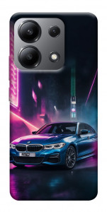 Чехол Неоновое BMW для Xiaomi Redmi Note 13 4G