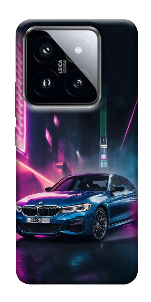 Чехол Неоновое BMW для Xiaomi 14 Pro