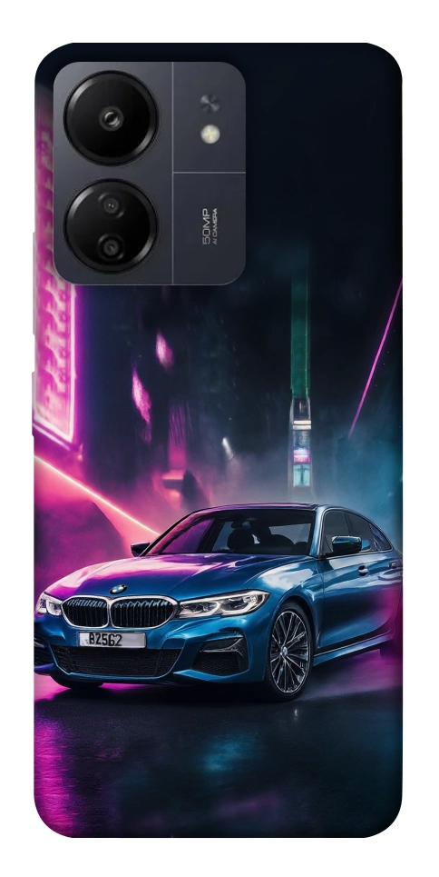 Чехол Неоновое BMW для Xiaomi Poco C65
