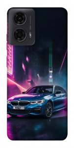 Чехол Неоновое BMW для Motorola Moto G24