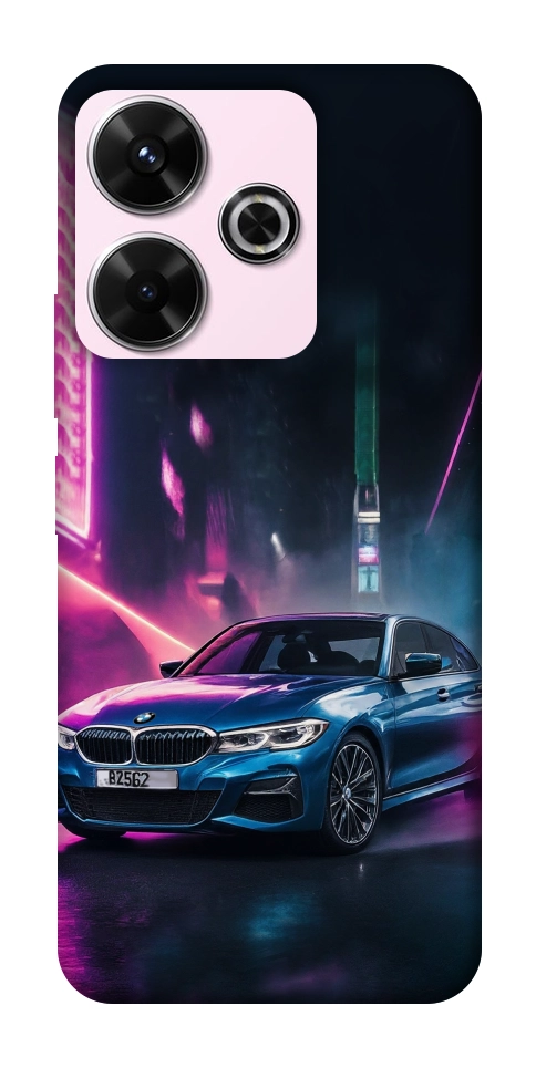 Чехол Неоновое BMW для Xiaomi Redmi 13 4G