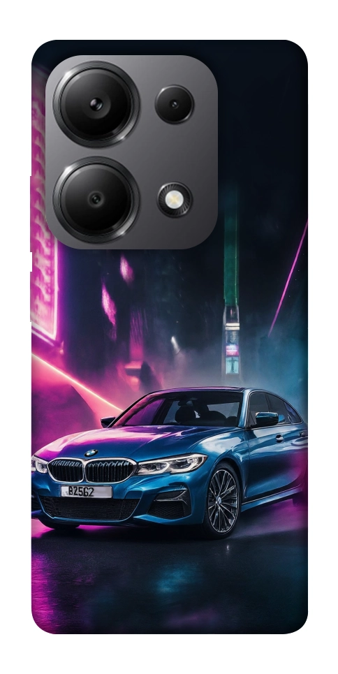 Чехол Неоновое BMW для Xiaomi Redmi Note 13 Pro 5G