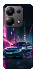 Чехол Неоновое BMW для Xiaomi Redmi Note 13 Pro 5G