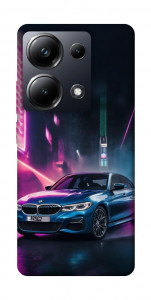 Чехол Неоновое BMW для Xiaomi Poco M6 Pro 4G