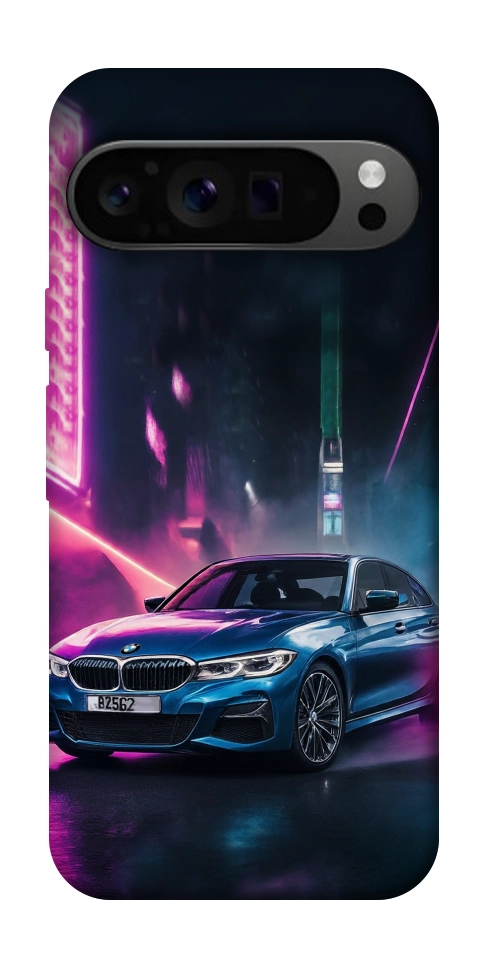 Чехол Неоновое BMW для Google Pixel 9 Pro