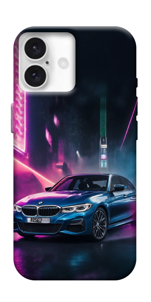 Чехол Неоновое BMW для iPhone 16