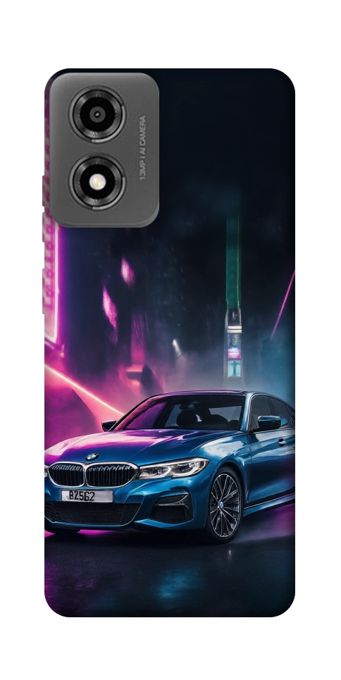 Чехол Неоновое BMW для Motorola Moto E14