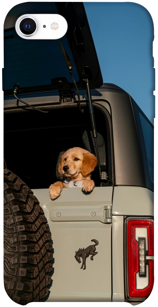 Чехол Dog in the car для iPhone SE (2020)