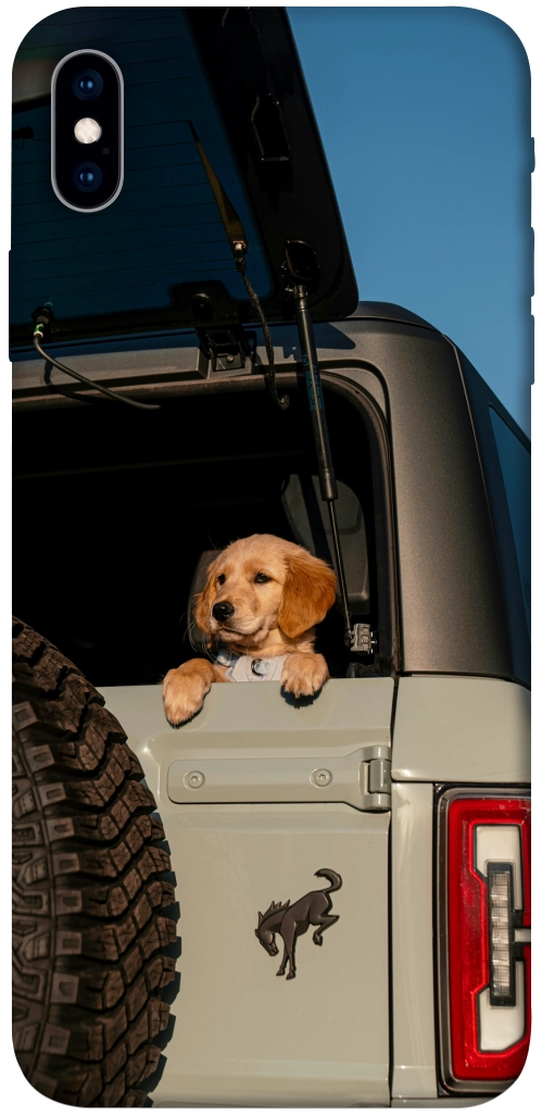Чохол Dog in the car для iPhone XS Max