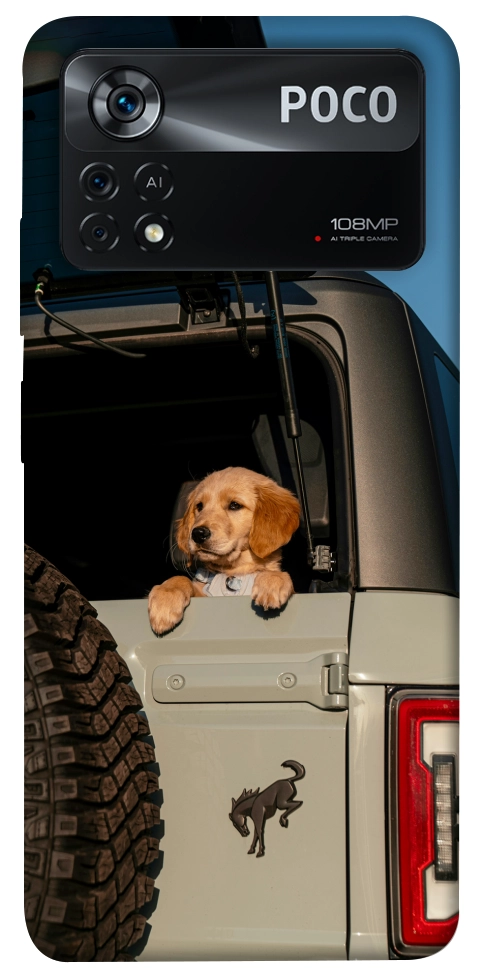 Чехол Dog in the car для Xiaomi Poco X4 Pro