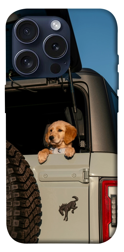 Чехол Dog in the car для iPhone 15 Pro