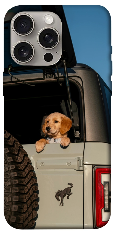 Чехол Dog in the car для iPhone 15 Pro Max