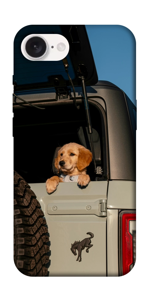 Чохол Dog in the car для iPhone 16e