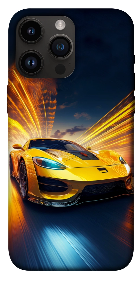 Чохол Yellow Porsche для iPhone 14 Pro Max