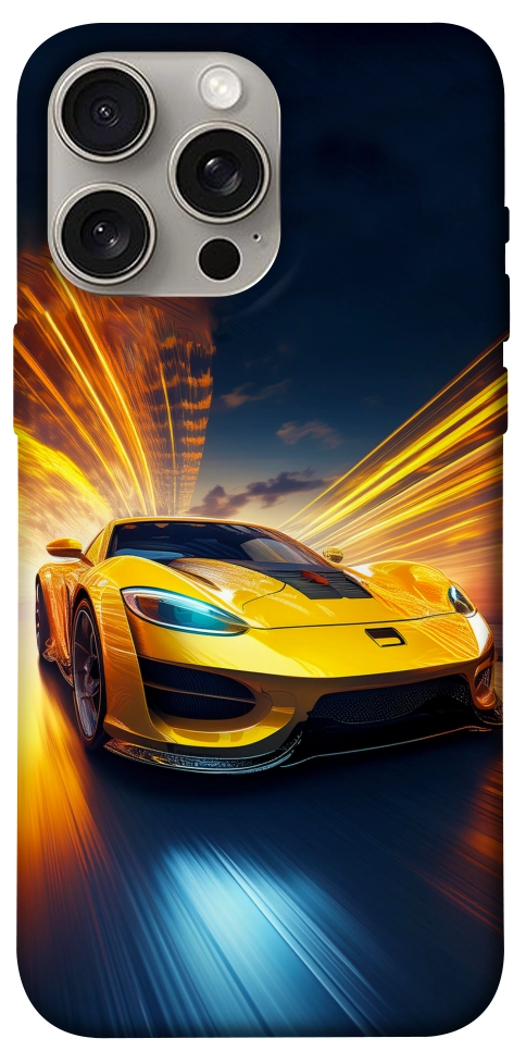 Чехол Yellow Porsche для iPhone 15 Pro Max