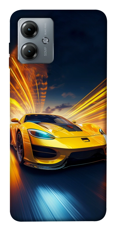 Чохол Yellow Porsche для Motorola Moto G14