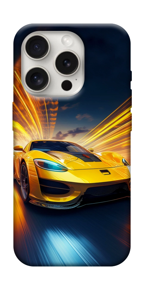 Чехол Yellow Porsche для iPhone 16 Pro Max