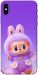 Чехол Labubu purple для iPhone X